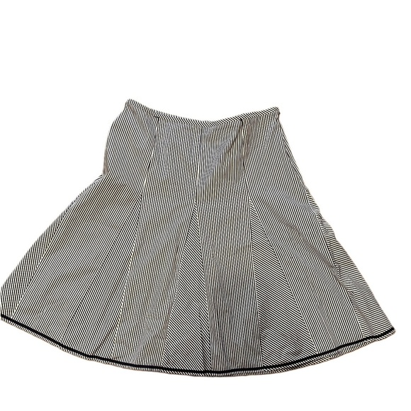 Womens Talbots Blue and White Pleated A-Line Midi Skirt Size 14 - Picture 1 of 2